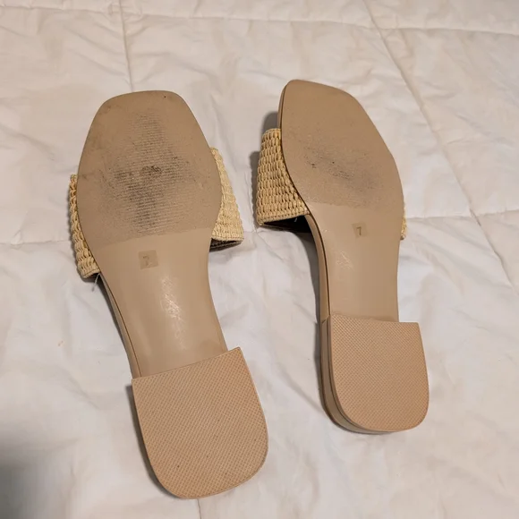 Steve Madden Tan Embellished Slide Sandals - Picture 2 of 5